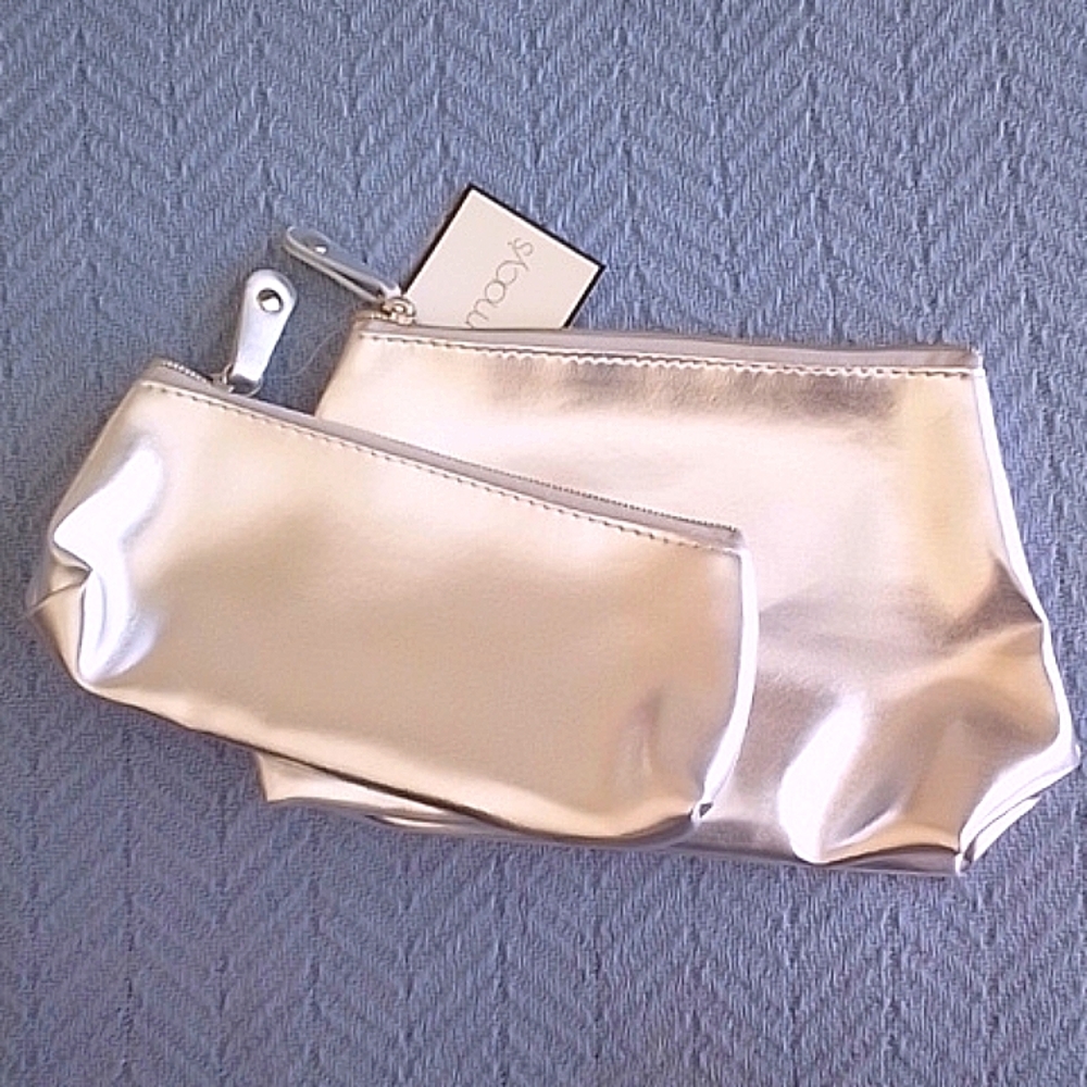 Two brand new Macy's cosmetic bags